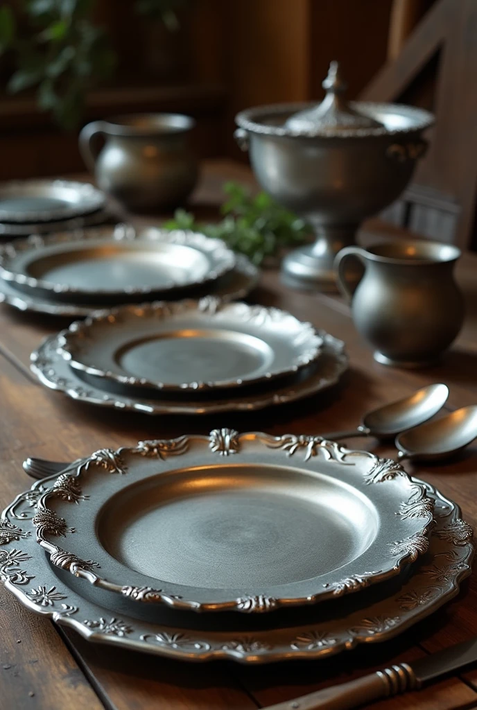 pewter plates which were high in lead.