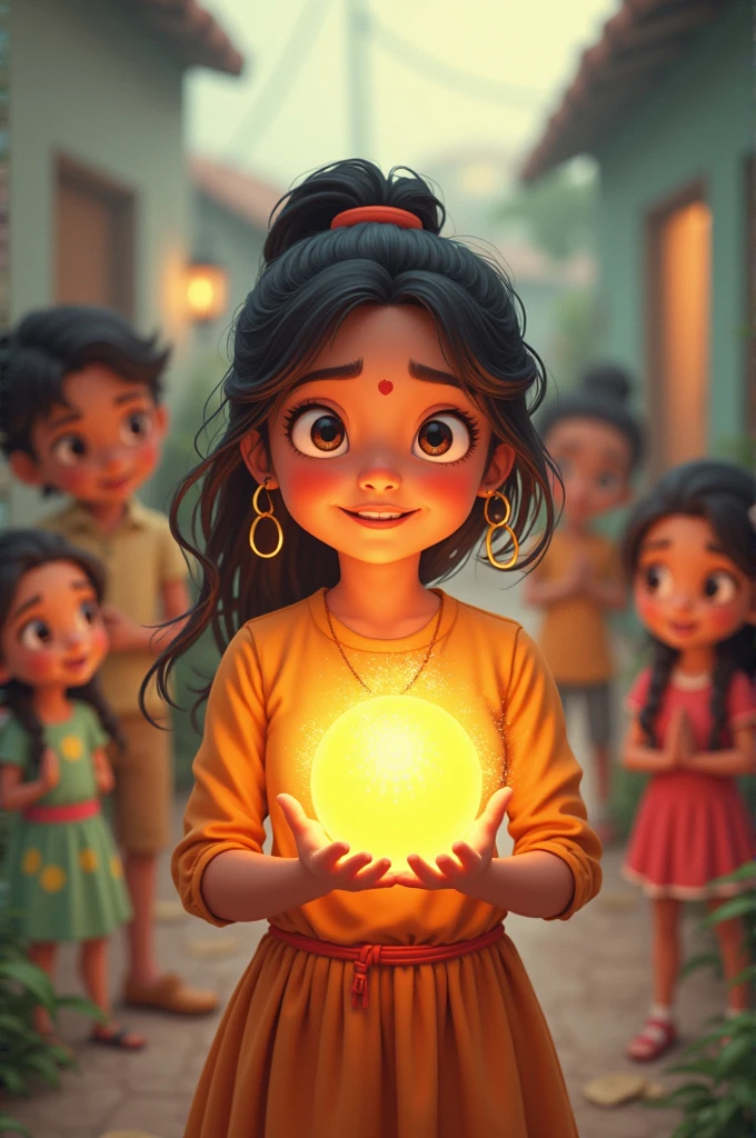 Guddiya made a small wish in her heart: to always be happy and help her friends.