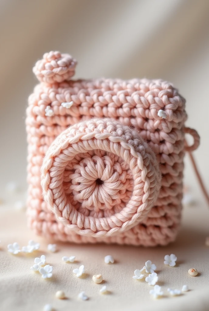 Make a crochet Instagram logo based on French art