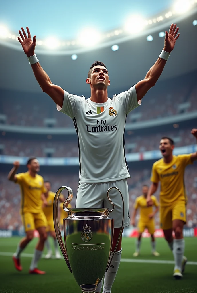 creates an image of Cristiano Ronaldo in Real Madrid by winning the Champions League