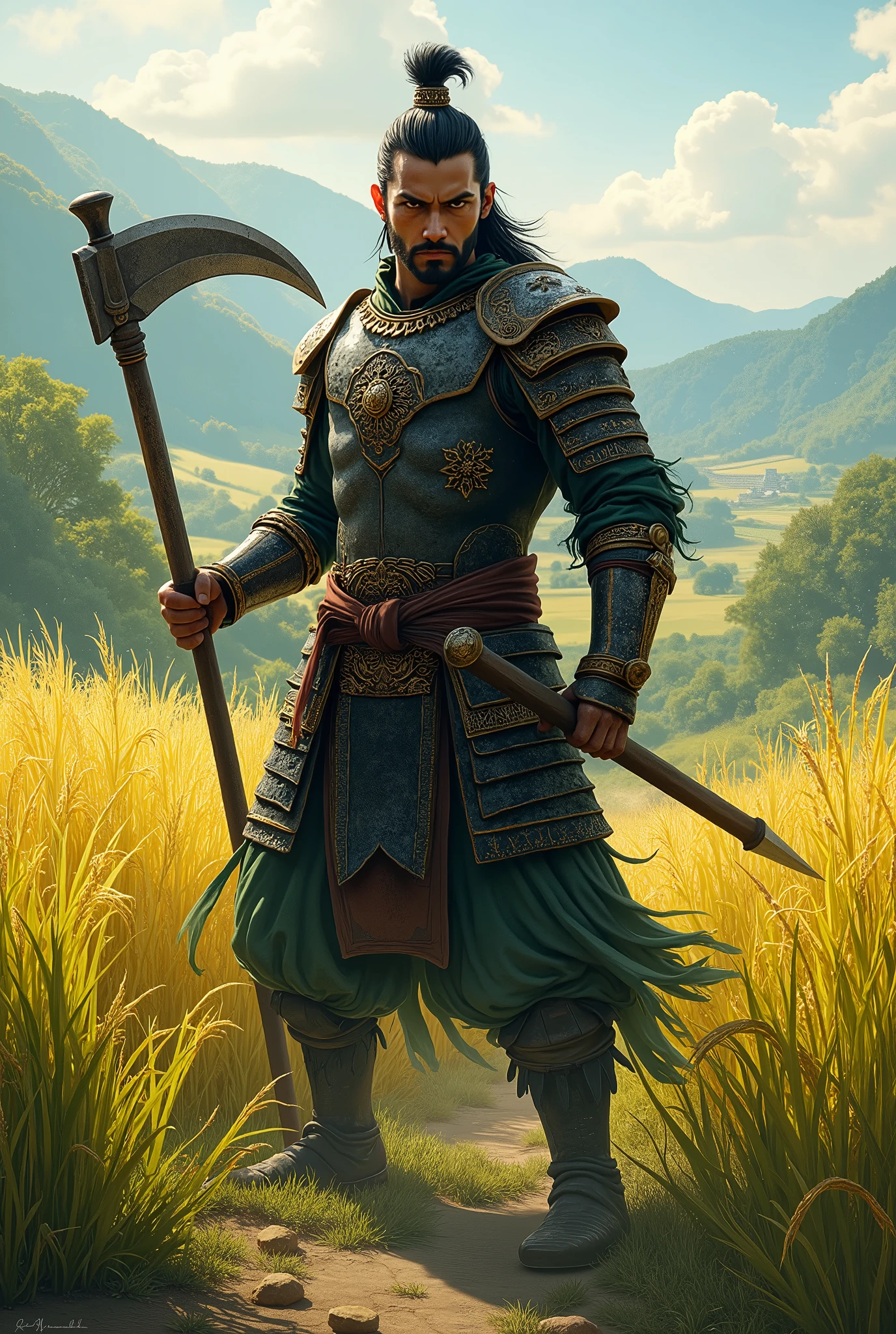 sickle, rice, warrior