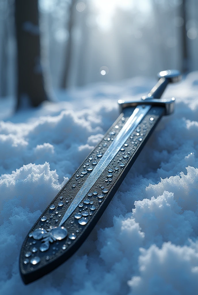 
And a sheath for the sword with flakes of ice on it
