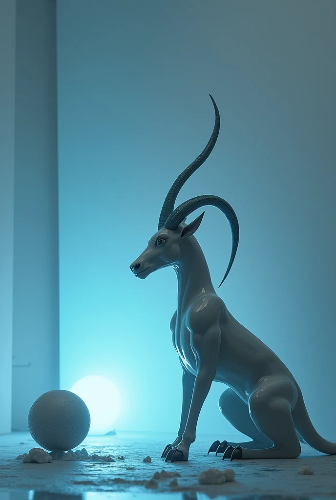 1Horn、obstacle、item、Realistic、Near future、Simple Background、Blue Lamp