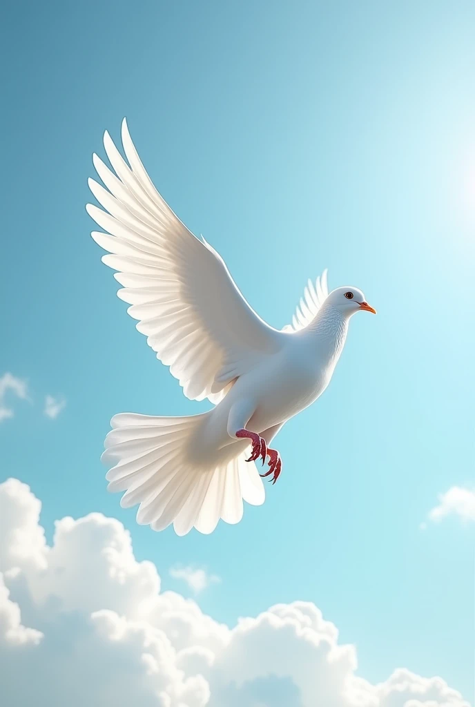 Un pigeon blanc roi