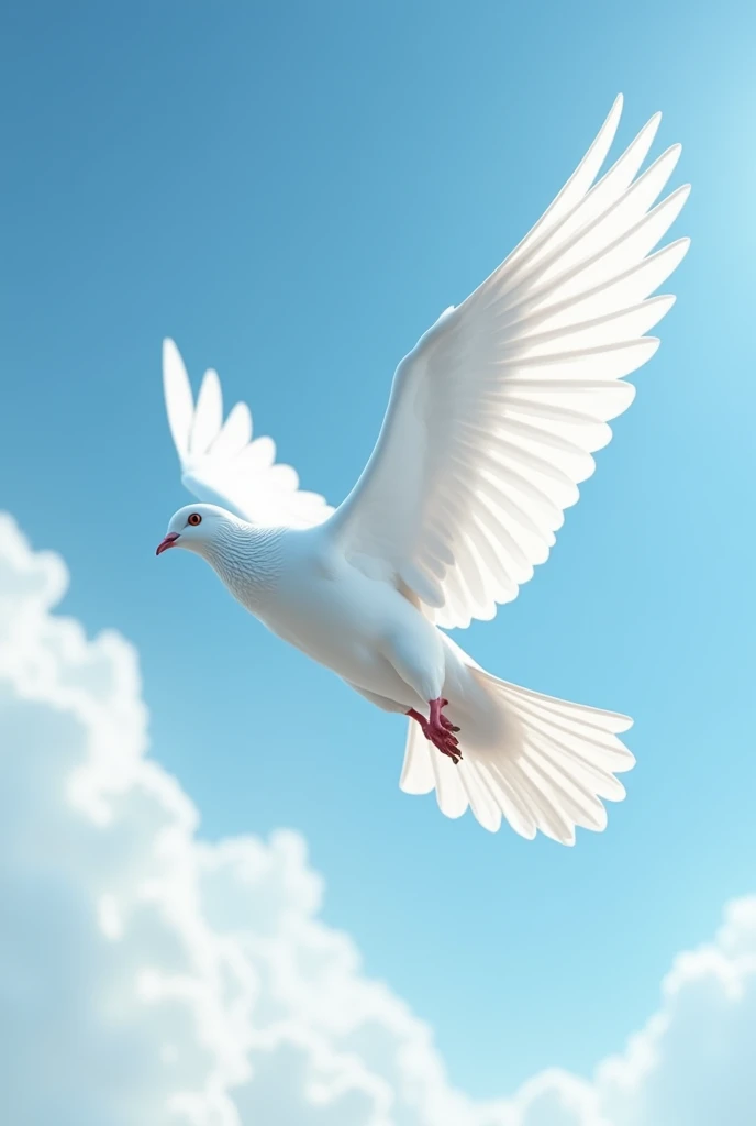 Un pigeon blanc roi