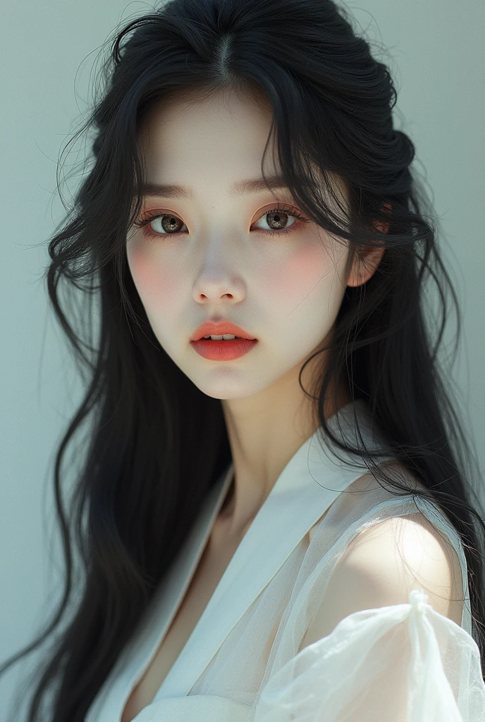 Tip: Copy an Asian woman in a white dress,with his long black hair, (12x) extremely Pale skin, soft Pale skin, Red Velvet Seulgi, pale skin, very Pale skin, fair skin!!, Pale skin, very very Pale skin, pale porcelain skin, pale beautiful skin, extremely Pale skin, very very very Pale skin, Jiang Shuqi