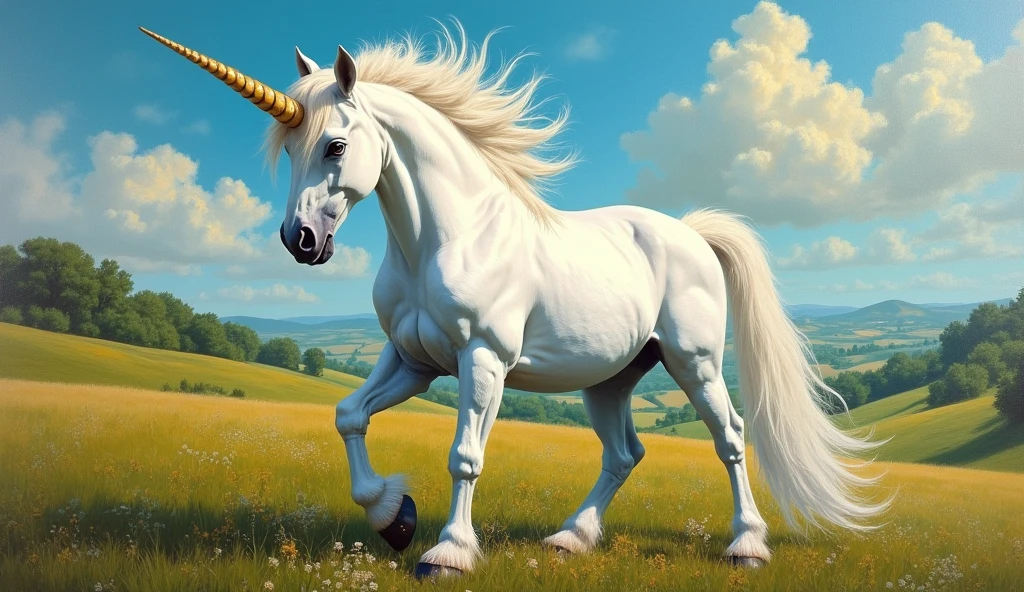 Create random classic masterpieces of Picasso in Ultra-High Definition, 64k resolution oil painting without a frame, using full dimensions of the selected resolution to fit the artwork image, finely detailed to perfection, art-punk, French style, countryside background, art germ, high-octane. A portrait of a young untamed beautiful aggressive white unicorn, an exact copy of the legendary Black Beauty film horse, an unreal engine, a master stroke of a legendary brush, a tribute to a legendary artist, super realistic, superhit, 