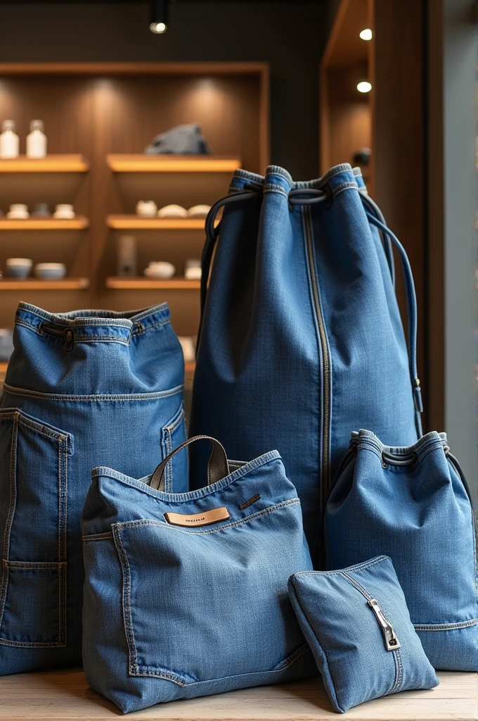 New products from recycling jeans