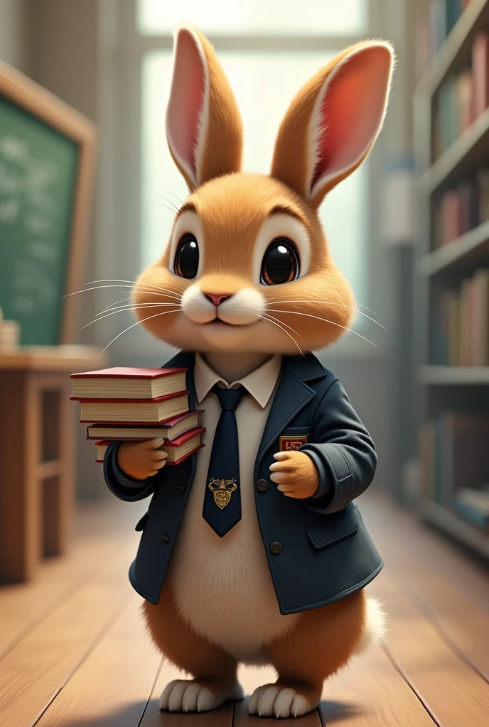 Rabbit in school uniform