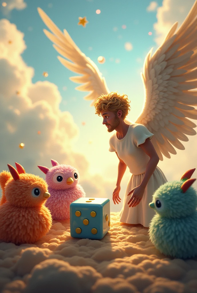 Dicepicls talking  with a male  angels
