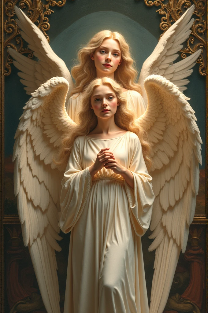 A wallpaper of angels,paintings,Renaissance people,iphone,4k
