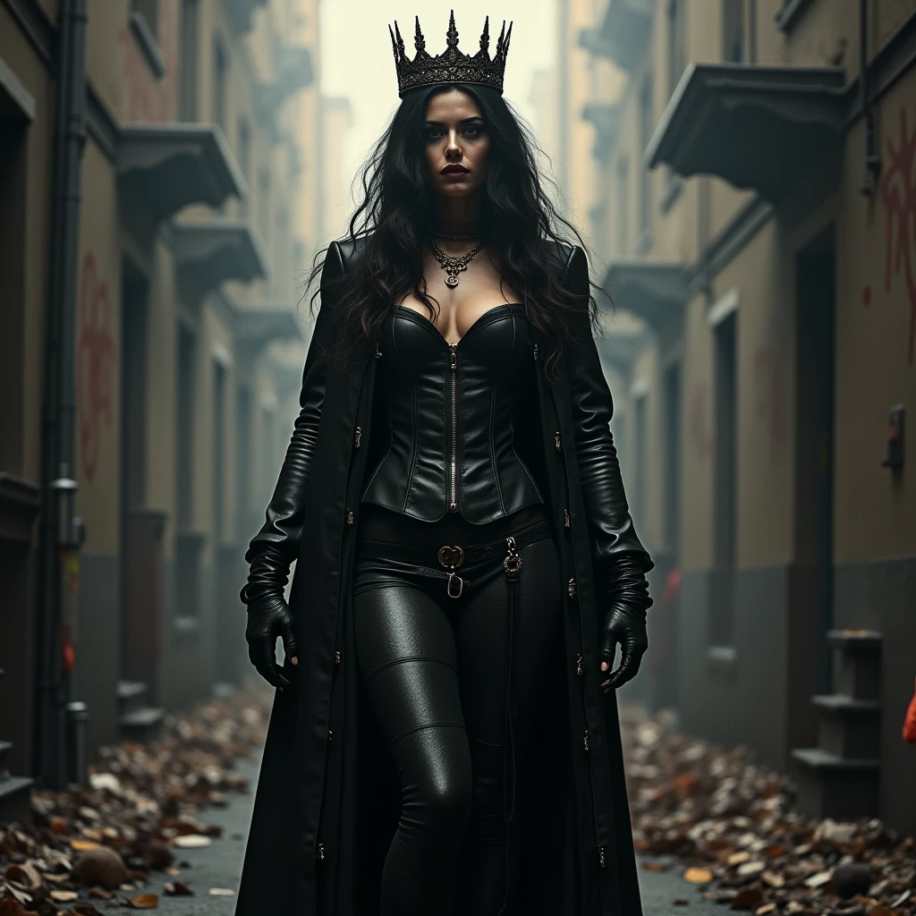 full body pose of a woman facing the camera, Help, my mum is on OnlyFans, She's got more fucking followers than a K-pop band, Jesus, she's shaking it like a Polaroid, And if you are on HD you can see her hemorrhoids. Her selfies are a gothic tale, A carnival of chaos where the shadows wail, Like a metal riff that pierces the night, Mom in leather, oh what a fright! What the fuck is going on? Mom's twerking to pay my damn student loan, She's got fans from here to fucking Kazakhstan, And she’s sending soiled knickers to Japan. In the basement, the demons laugh and dance, As Mom shows a little more than a passing glance, It's a black comedy, a circus of regret, With every click and every view, we’re drowning in debt. My friends are laughing, calling me a freak, While Mom’s in a costume, pulling off a mystique, She’s a dark queen in this pixelate hell, With a crown of likes and a story to tell. The family tree's got branches that twist and turn, As the flame of our sanity starts to burn, But in this twisted metal, we’ve found our groove, In a world gone mad, we've got nothing to prove. What the fuck is going on? Mom's twerking to pay my damn student loan, She's got fans from here to the end of the land, And she's selling “vintage” at a discount brand. So raise your horns for this absurdity,
In a dystopian dance of pure absurdity,
We’ll rock and roll through this wild charade,
With Mom on the throne of an OnlyFans parade!