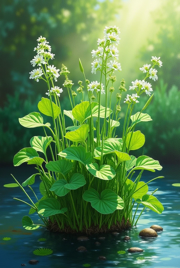 A painting of watercress in 2d
