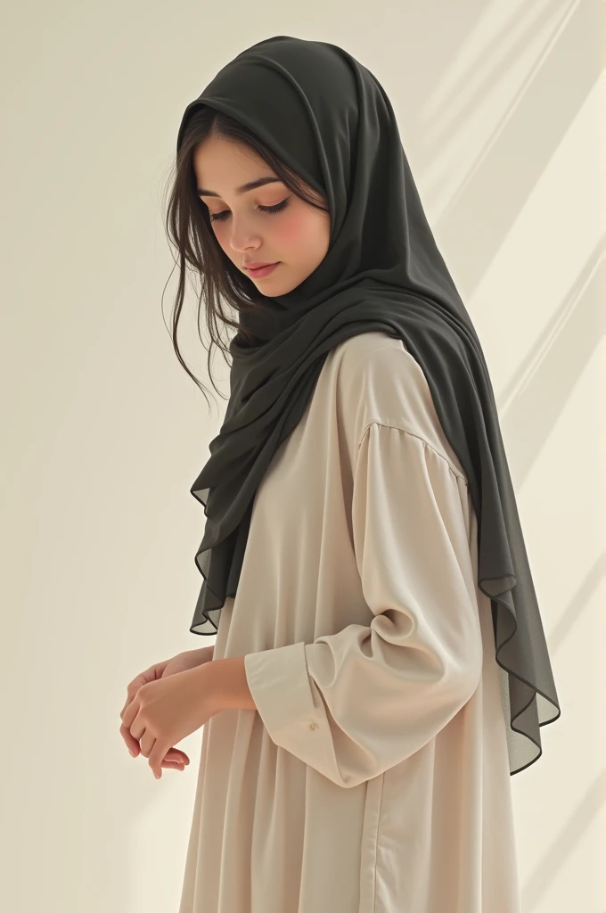 A Muslim girl without clothes