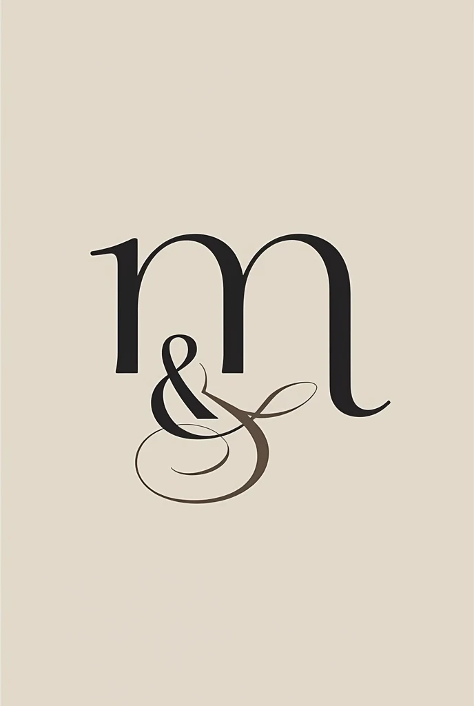 Create an attractive logo that says "m & m"