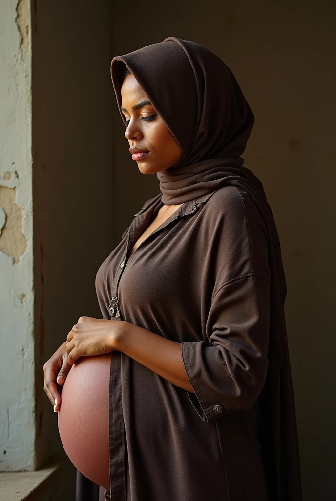 A Muslim girl  and big boobs