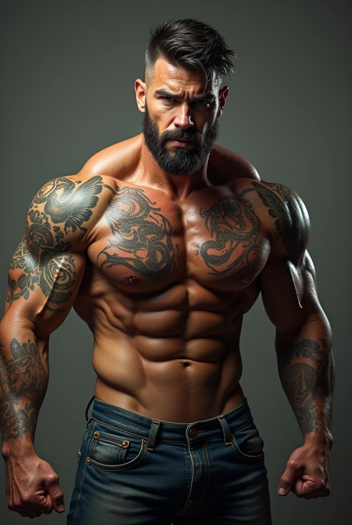 Tom with bodybuilder