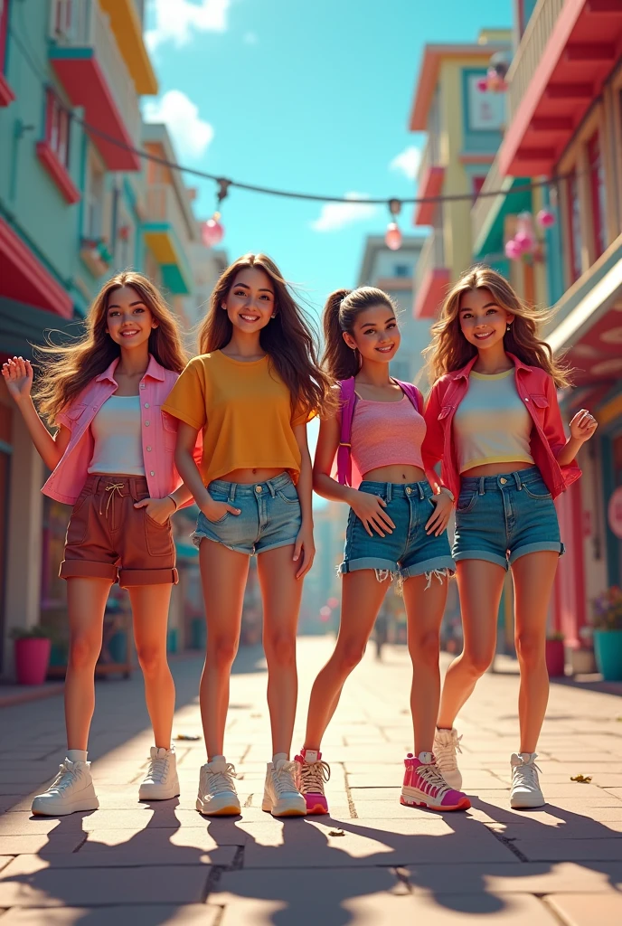 with 4 girls