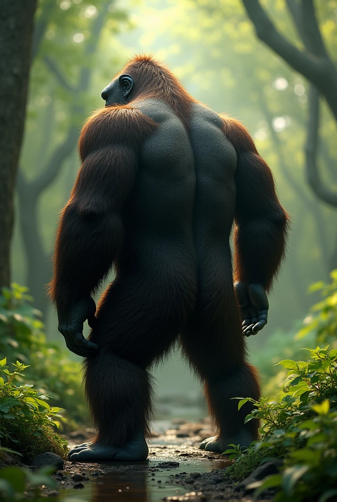 (photorealism:1.2), urinating ape
