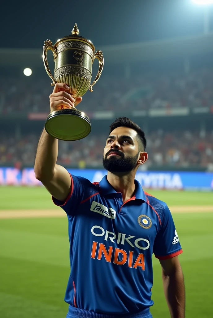Virat kohli with ipl cup