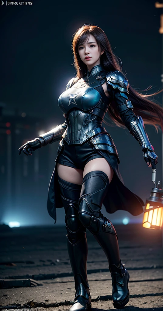 (Cinematography),(Honoka (Dead or Alive 5)),(heavenly beauty), (masterpiece, best quality), (Wearing Futuristic Transparent Reinforced Machine Parts),1 girl Sexy witcher cyberpunk, robotic armor,64K, CG game artstyle, realistic, raw photo, areola shape clear, photorealistic, high resolution, soft lights, solo,beautiful eyes, witch robe, witch clothing, beautiful skin, attractive, ultra high resolution, ultra realistic, off-sheller, night view, burning city, post apocalyptic world, cinematic lighting, black colored gradient brown hair, long Straight hair brun bang, blue ribbons, weapon in hands, alien spaceship, futuristic fantasy, legs open, view from below, bottom view, battle pose,Very dramatic and cinematic lighting, (High dynamic range), Ray tracing, NVIDIA RTX, Super Resolution, Unreal engine5, Subsurface scattering, PBR Texturing, Post-processing, Anisotropy Filtering, depth of fields, Maximum clarity and sharpness , Multilayer textures, Albedo and specular maps, Surface Shading, Precise simulated light material interactions, Perfect proportions, Octane Rendering, Two-tone lighting, Wide aperture, Low ISO, White Balance, thirds rule, 74K RAW,full-body,(show futuristic boots )