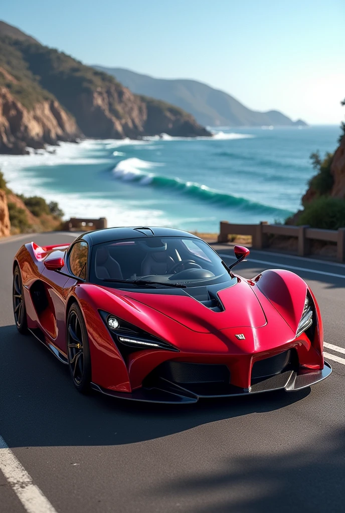 A red color car