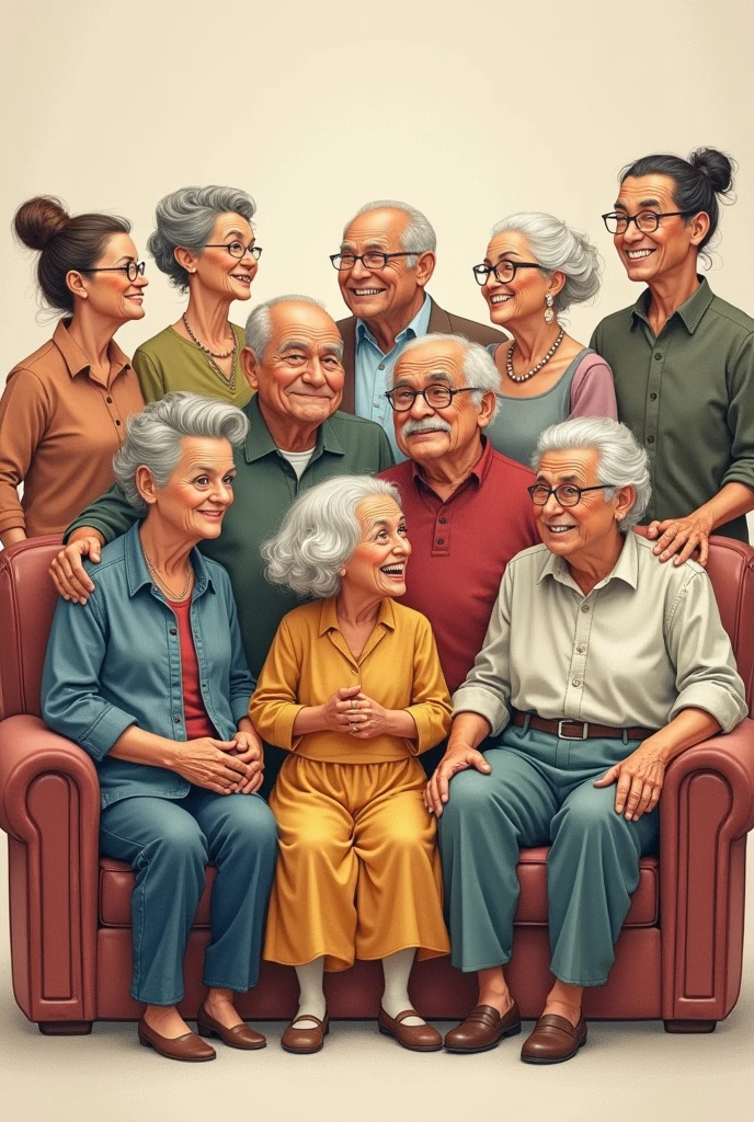 drawing of in-laws on both sides of the family