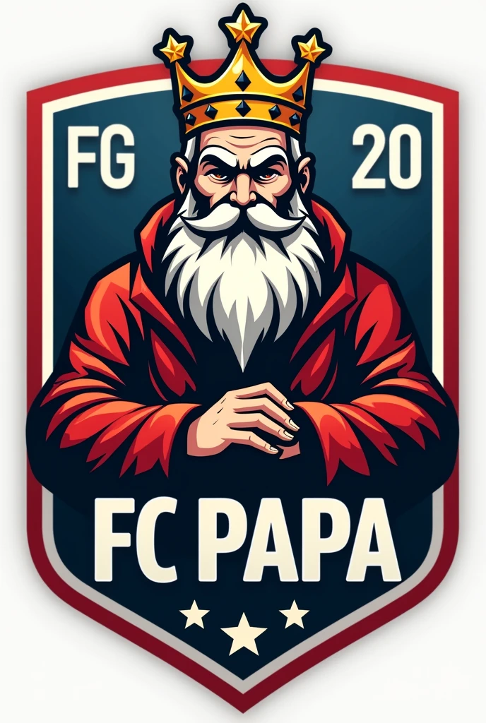 Create a logo for a soccer team called FC PAPA that can be posted on a WhatsApp group