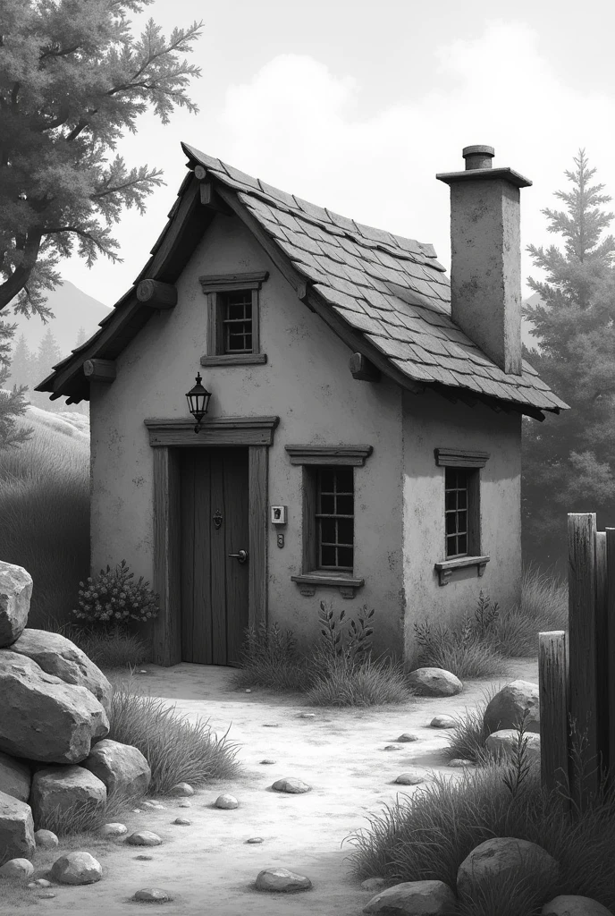 You can generate a black and white image with realistic images that represent what you understand by "Abode"