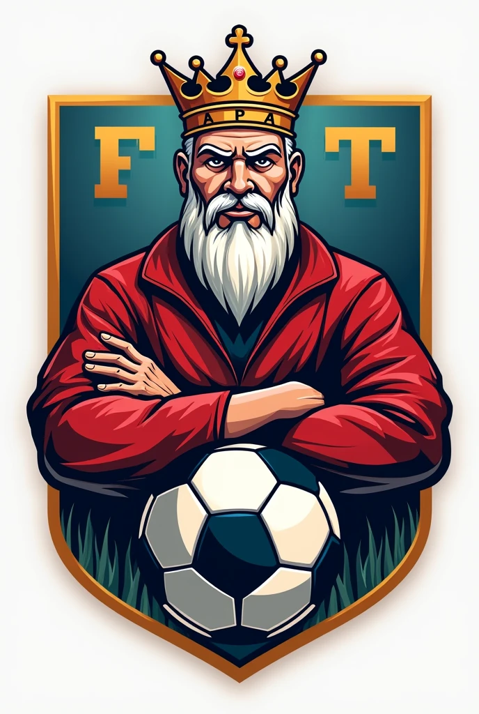 Create a logo for a soccer team called FC PAPA that can be posted on a WhatsApp group