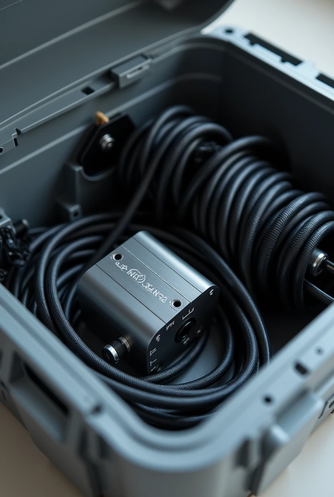 Inside the charging cable storage box, there is a motor at the bottom.