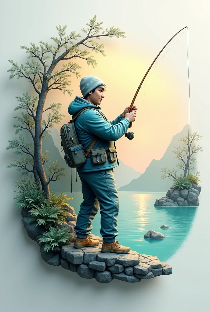 3D Casting Fishing Logo with Tanngar KoGyi Name.