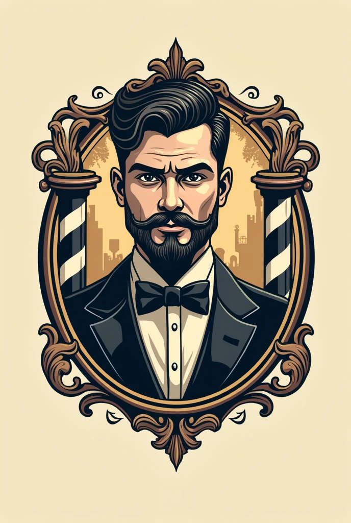 BARBERSHOP LOGO RELATED TO ALCOHOLIC BEVERAGES