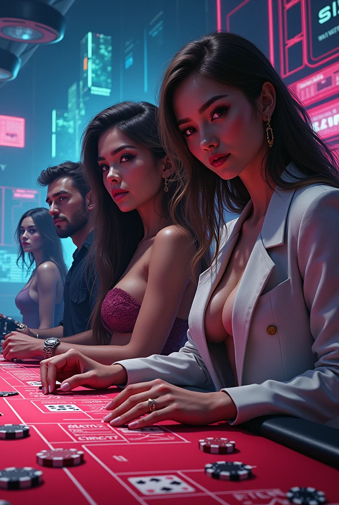 A cover of a group with the theme of betting and virtual casino