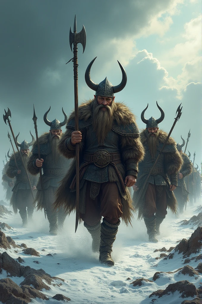 Vikings on their way to war
