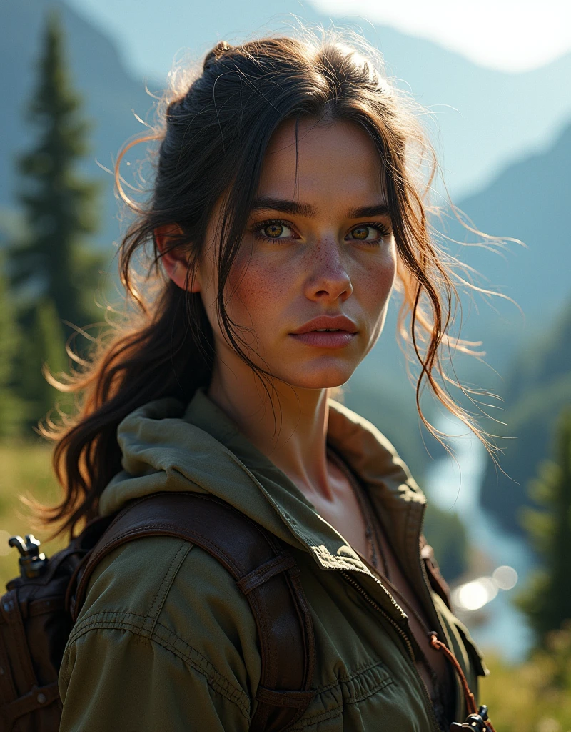 (Photorealism:1.2), beautiful woman, scout
