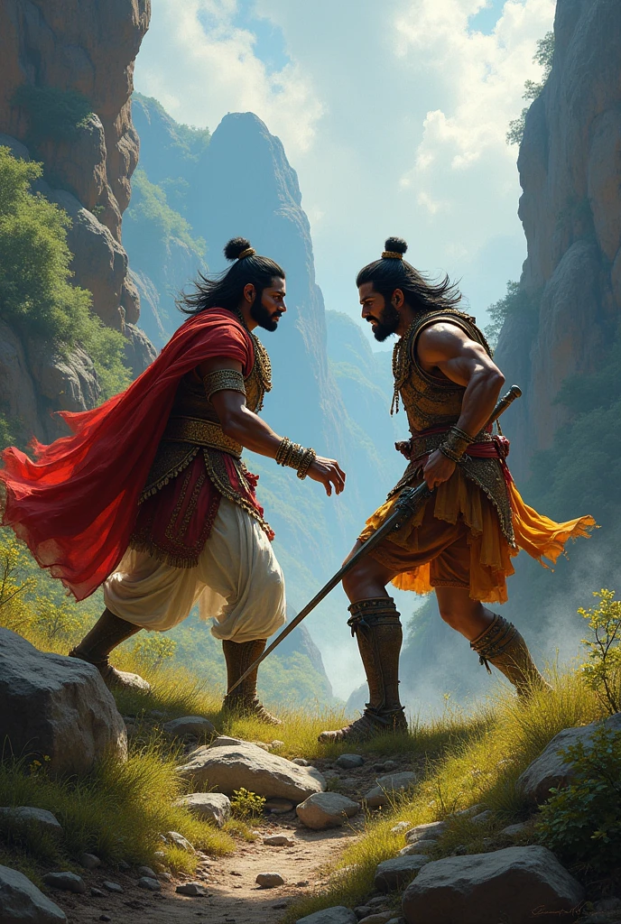 Shivaji maharaj and afzal khan runing