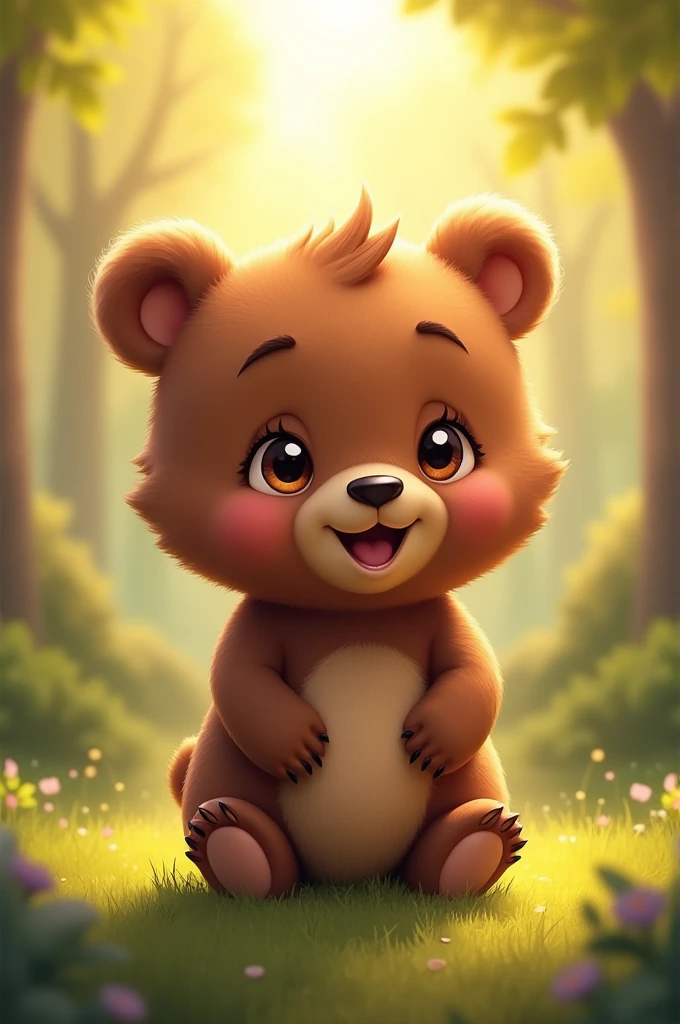 One  bear, brown and so bright,
