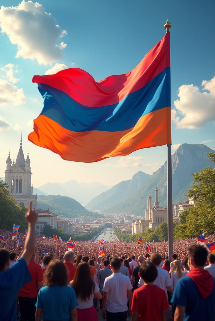 Flag of Armenia around the world