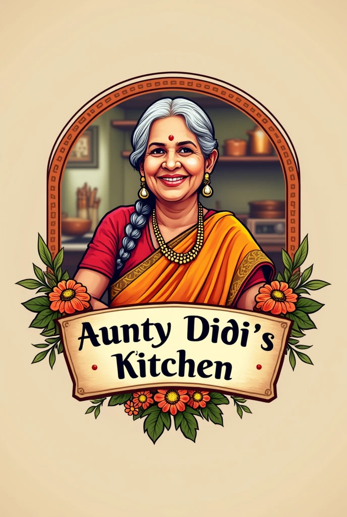 A company logo using the name Aunty Didi's kitchen