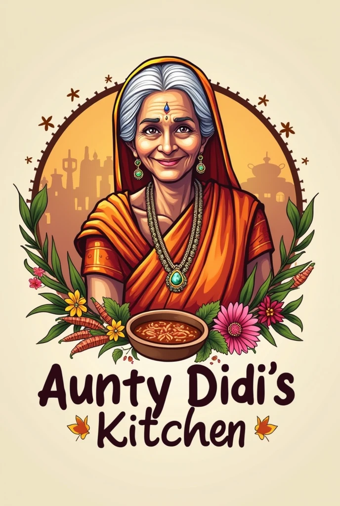 A company logo using the name Aunty Didi's kitchen 