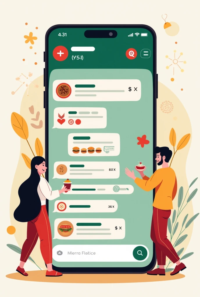 Give me some images of an interface for a WhatsApp fast food virtual assistant, but I have to create it from the computer in Java