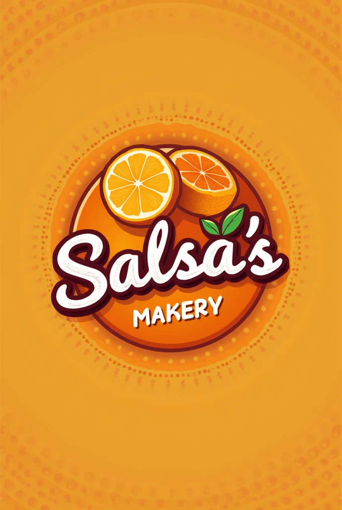 A logo for my bakery "SalSa`S" com aS coreS laranja
