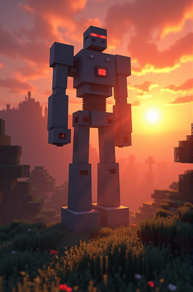 Minecraft sunset iron golem