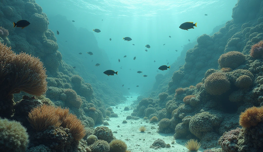 dying coral reef ecosystem