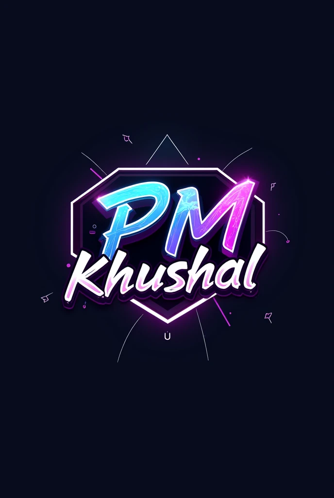 PM KHUSHAL Front LOGO FOR YOUTUBE with fancy front for gaming morden