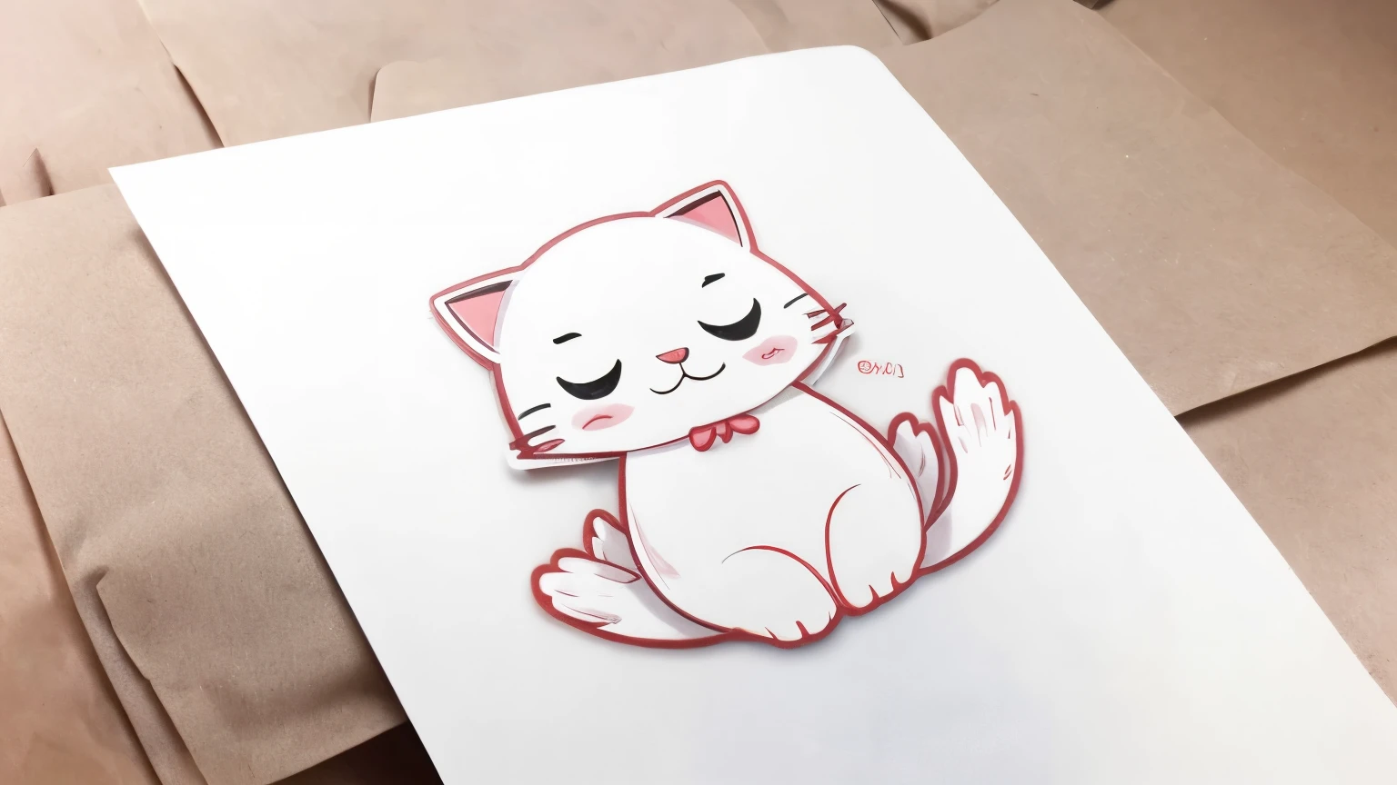 create something simple a cartoon style cat, sticker type