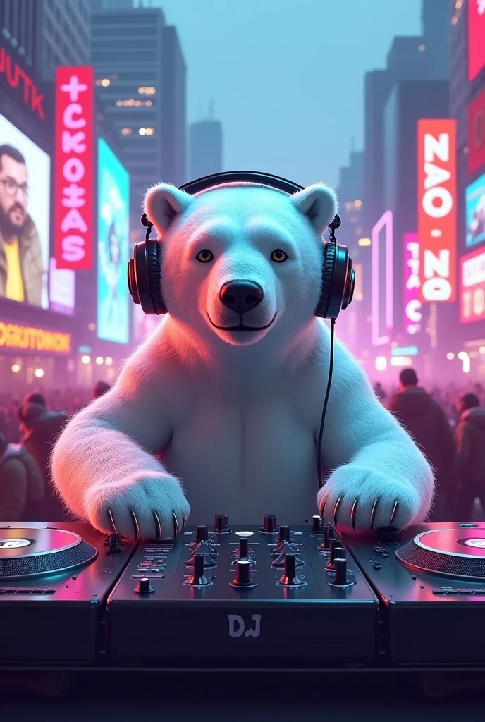 Dj polar bear in Tashkent,3D multi style