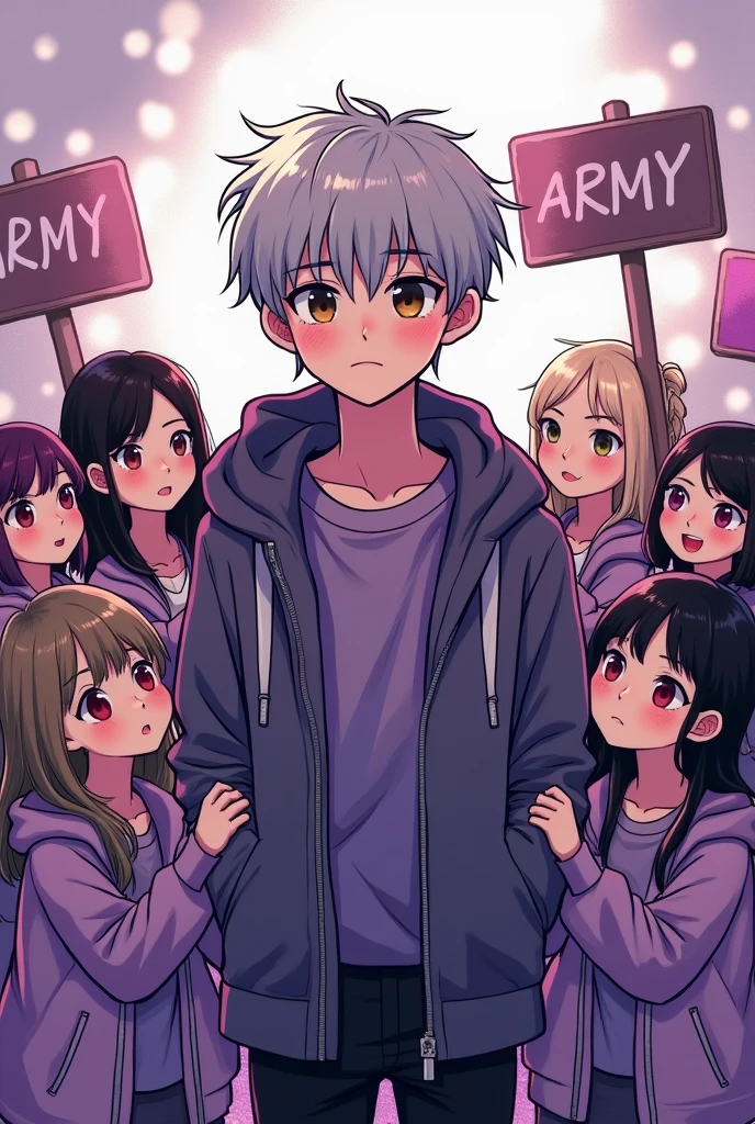 BTS's Min Yoongi protected by his fans army cartoon