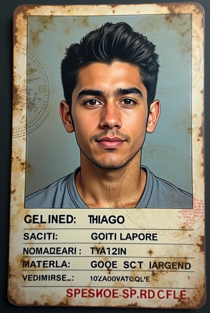 Create a fake ID with the name Thiago Goes da Silva
